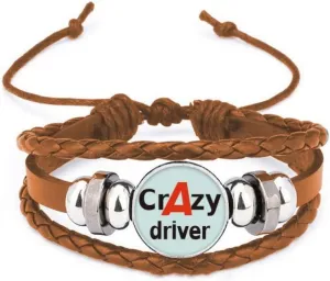 Brief Best Cool Driver Chauffeur Bracelet Wristband Leather Jewelry Ornament