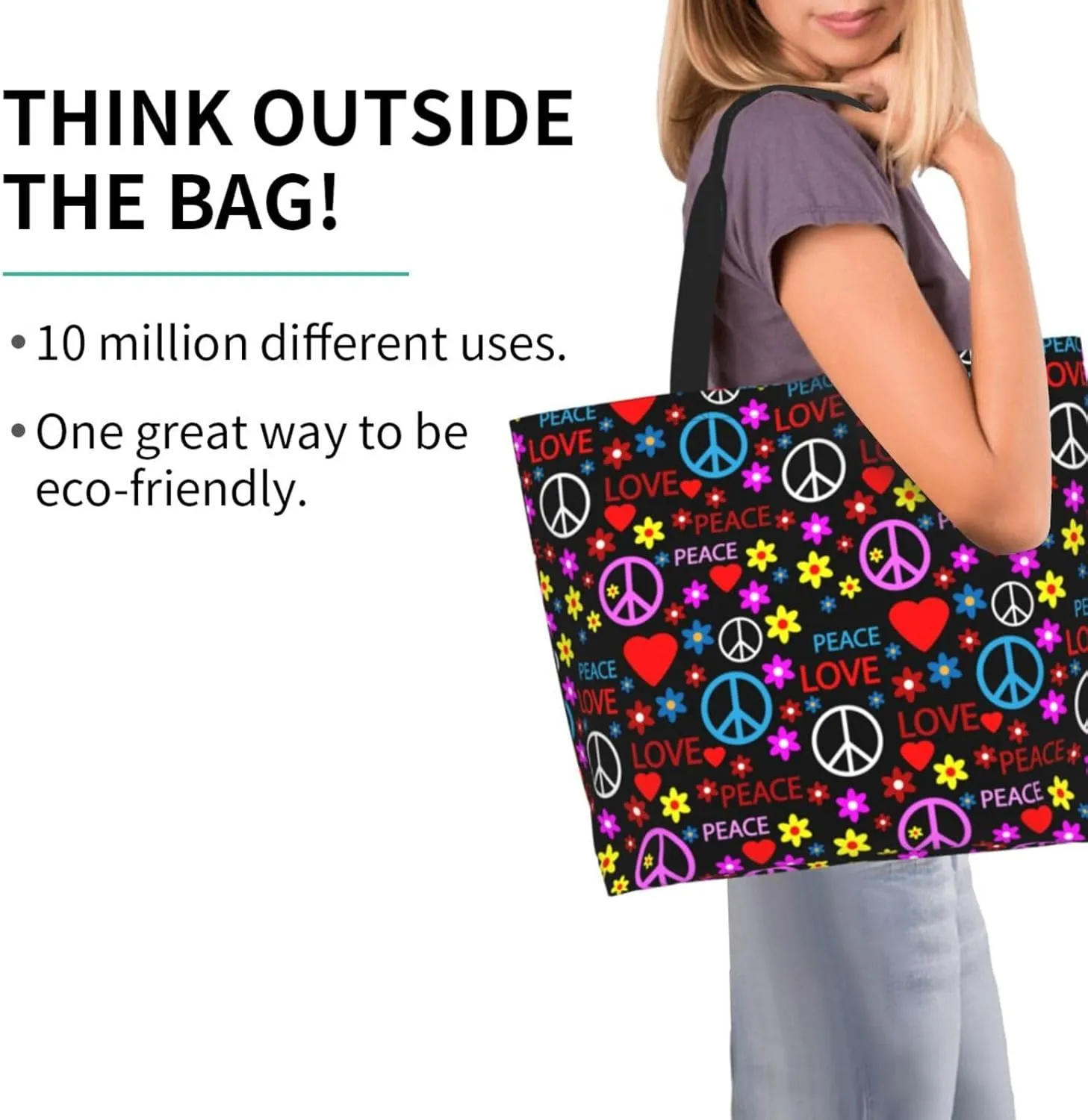 Bright Mushrooms Women's Tote Bag Large Capacity Single Shoulder Bags Handbag for Shopping Work