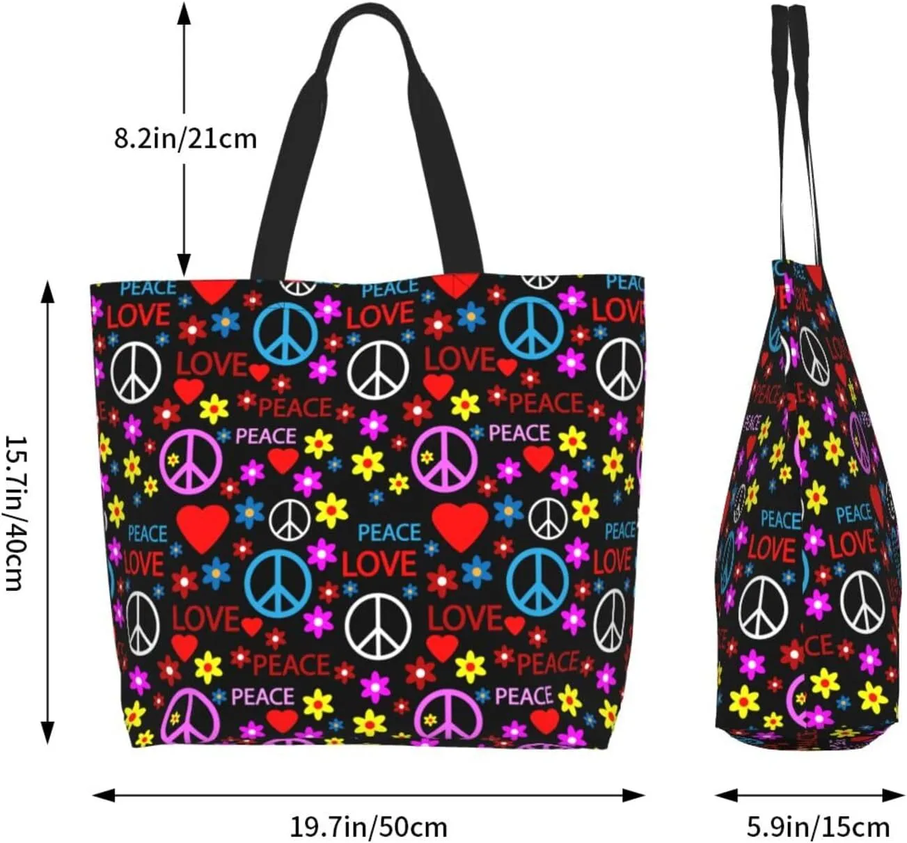 Bright Mushrooms Women's Tote Bag Large Capacity Single Shoulder Bags Handbag for Shopping Work