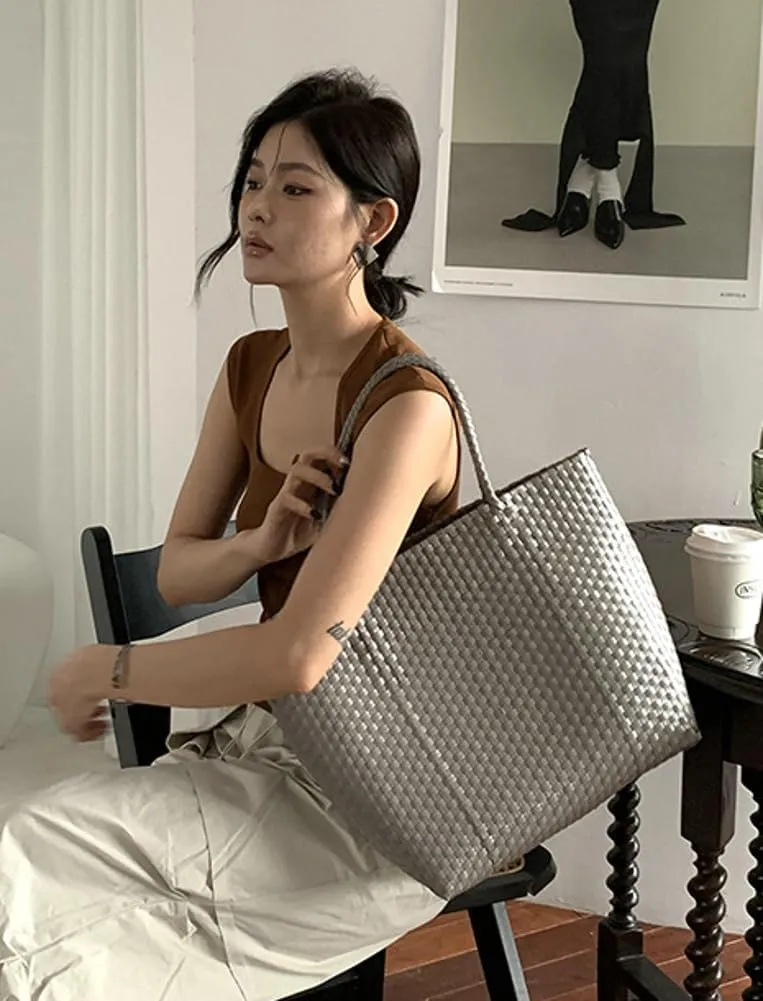 Caistre Woven Jelly Bag for Women Summer PVC Hobo Handbag 2025 Washable Totes Beach Bag for Shopping Beach 2025