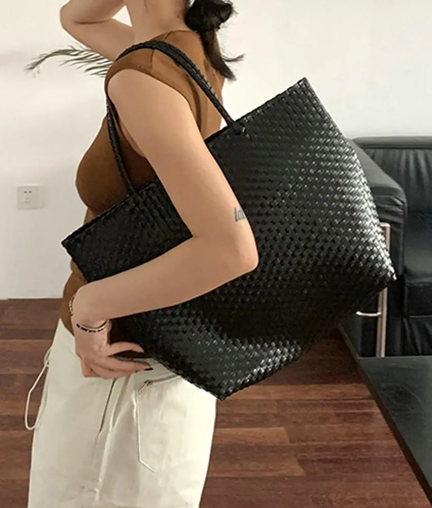 Caistre Woven Jelly Bag for Women Summer PVC Hobo Handbag 2025 Washable Totes Beach Bag for Shopping Beach 2025
