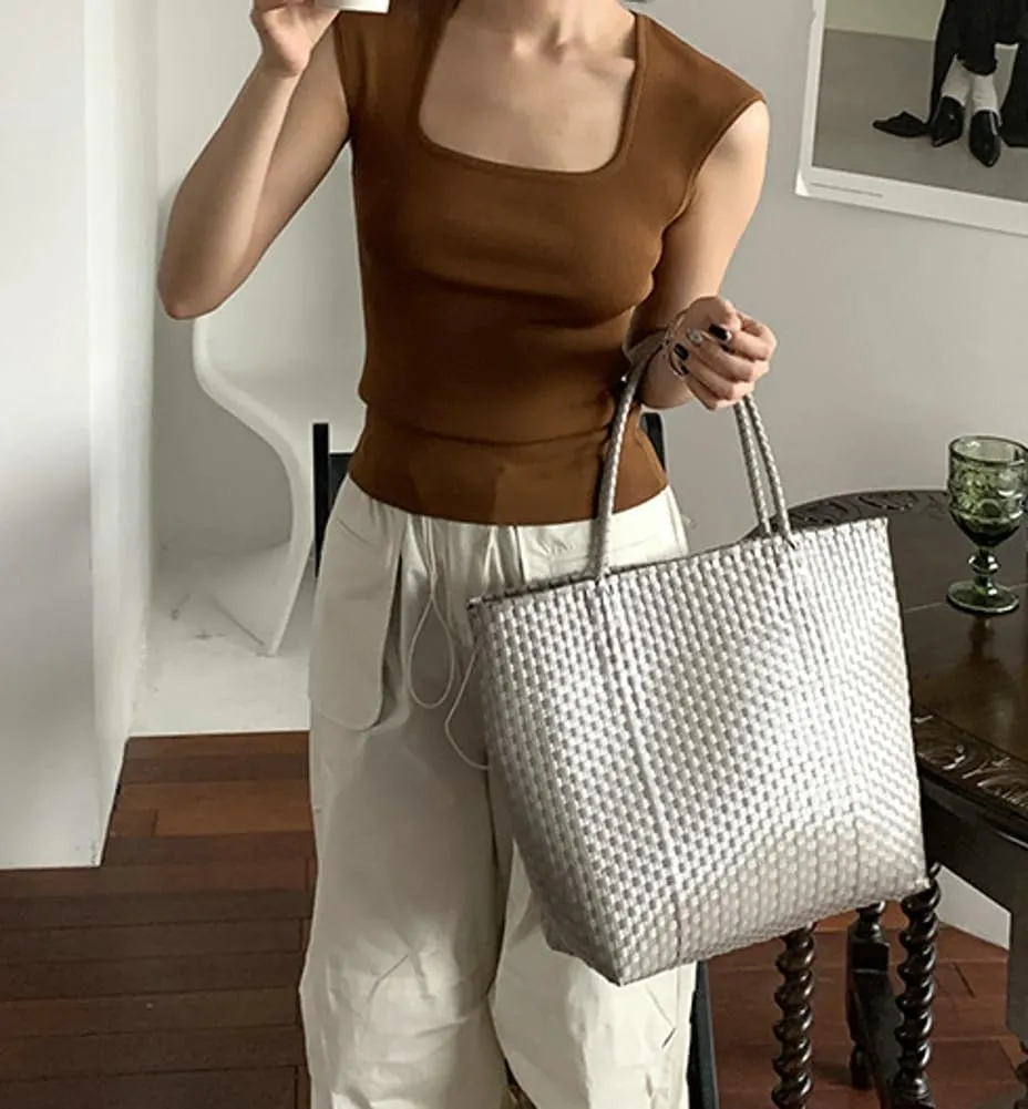 Caistre Woven Jelly Bag for Women Summer PVC Hobo Handbag 2025 Washable Totes Beach Bag for Shopping Beach 2025