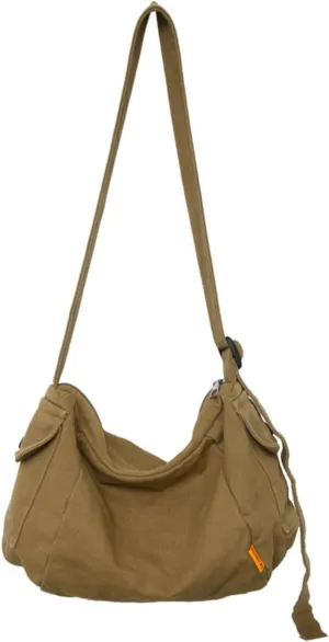 Canvas Hobo Bags Purses Vintage Shoulder Bags Y2K Grunge Hippie Crossbody Bags Satchel Bag Messenger Bag Shopping Travel