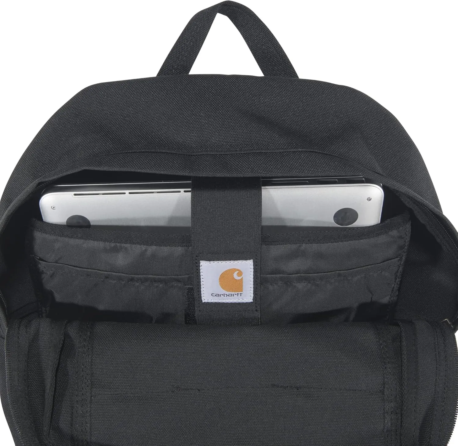 Carhartt 23L Single-Compartment Backpack, Durable Pack with Laptop Sleeve and Duravax Abrasion Resistant Base, Black, One Size