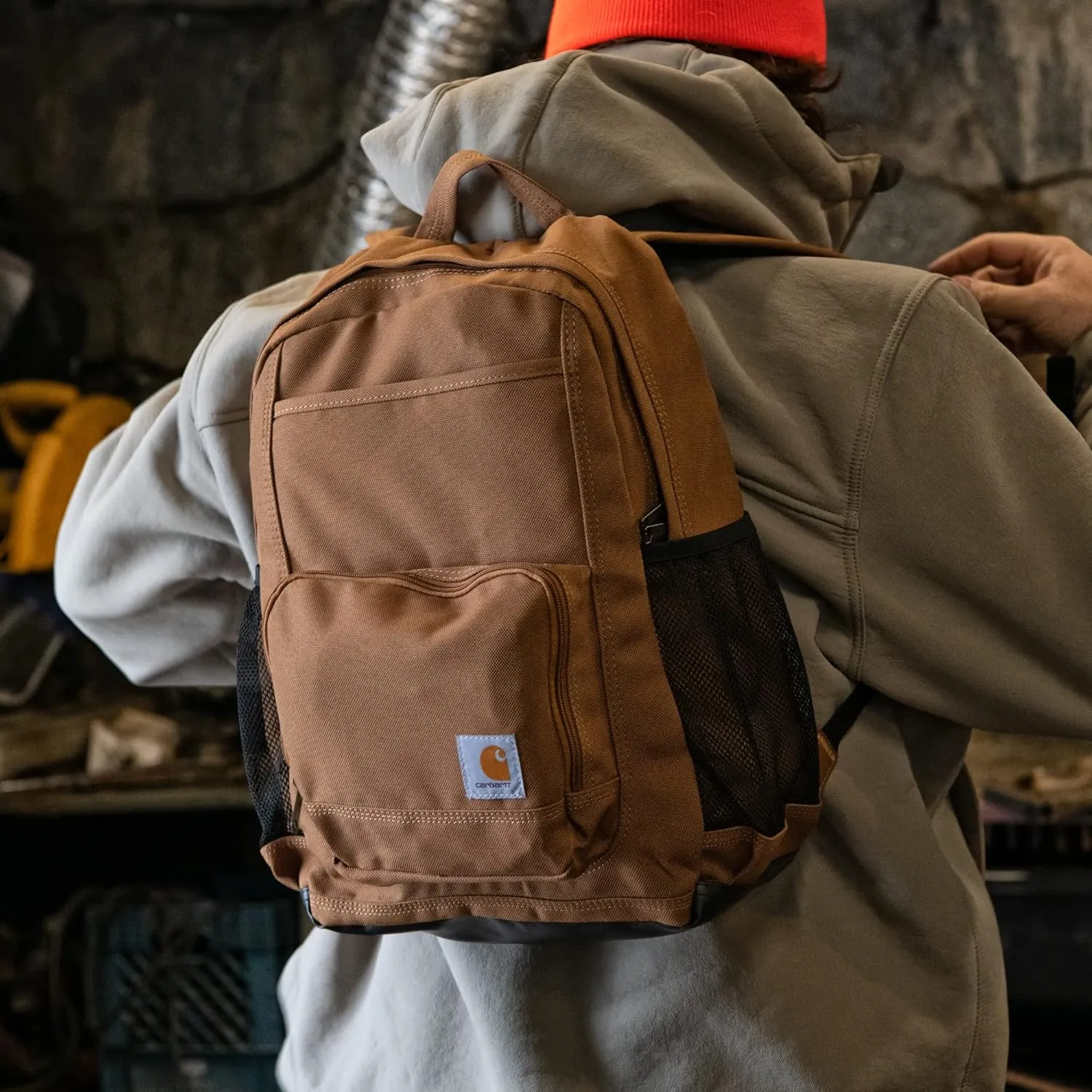 Carhartt 23L Single-Compartment Backpack, Durable Pack with Laptop Sleeve and Duravax Abrasion Resistant Base, Black, One Size