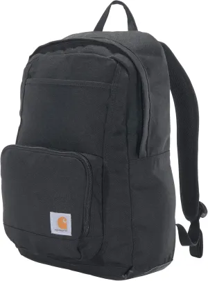 Carhartt 23L Single-Compartment Backpack, Durable Pack with Laptop Sleeve and Duravax Abrasion Resistant Base, Black, One Size