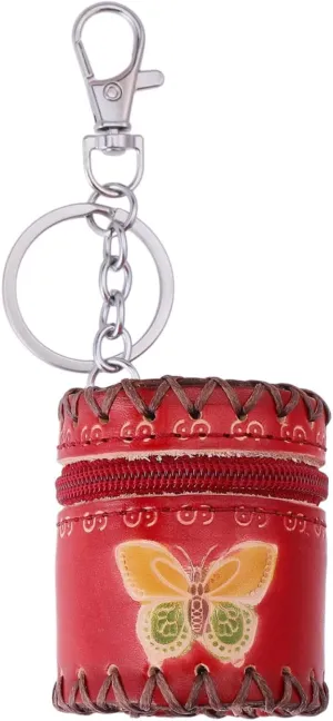 CHGCRAFT Mini Leather Bucket Jewelry Bag Mini Storage Leather Box Pendant Jewelry Box Keychain for Necklace Earring Storage