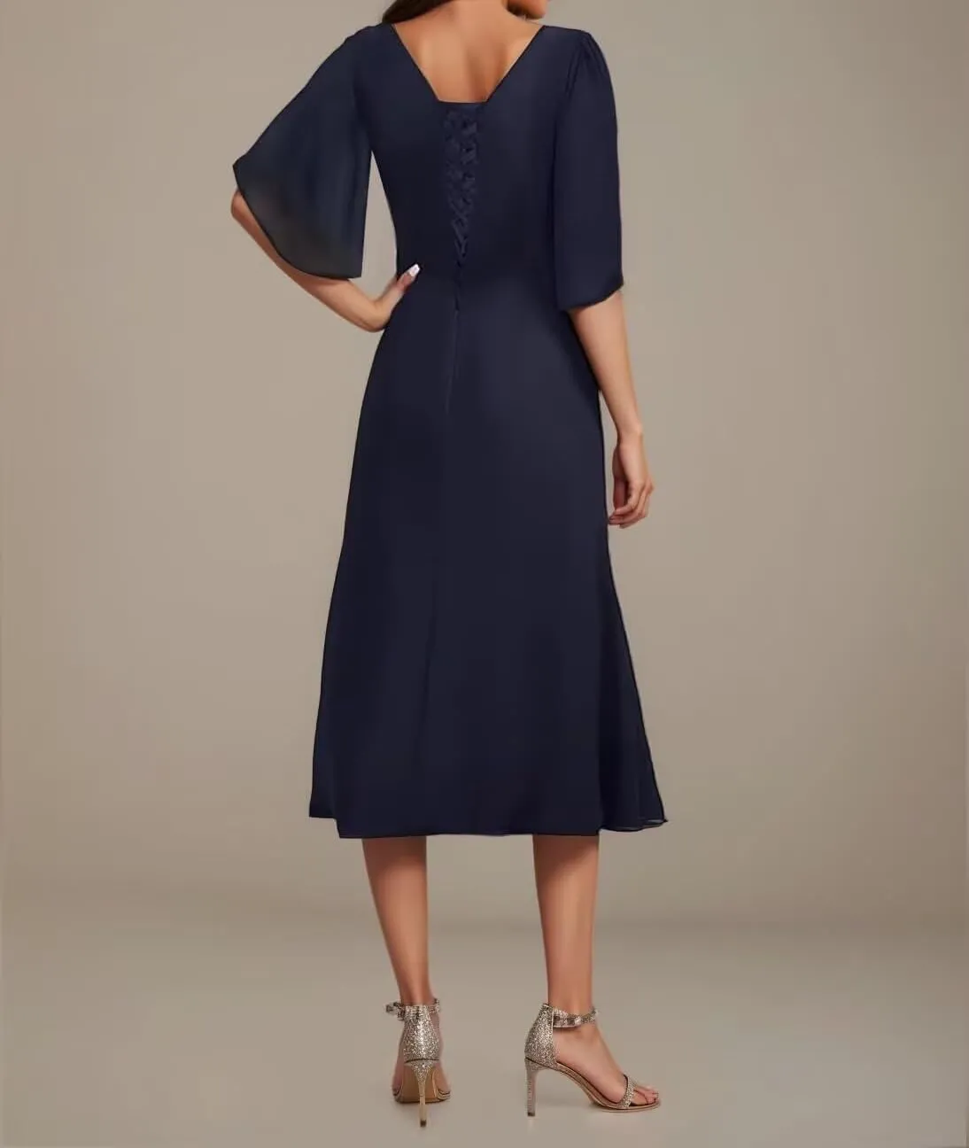 Chiffon Mother of The Bride Dresses for Wedding Ruffle Long Formal Dress Wedding Guest Party Gown