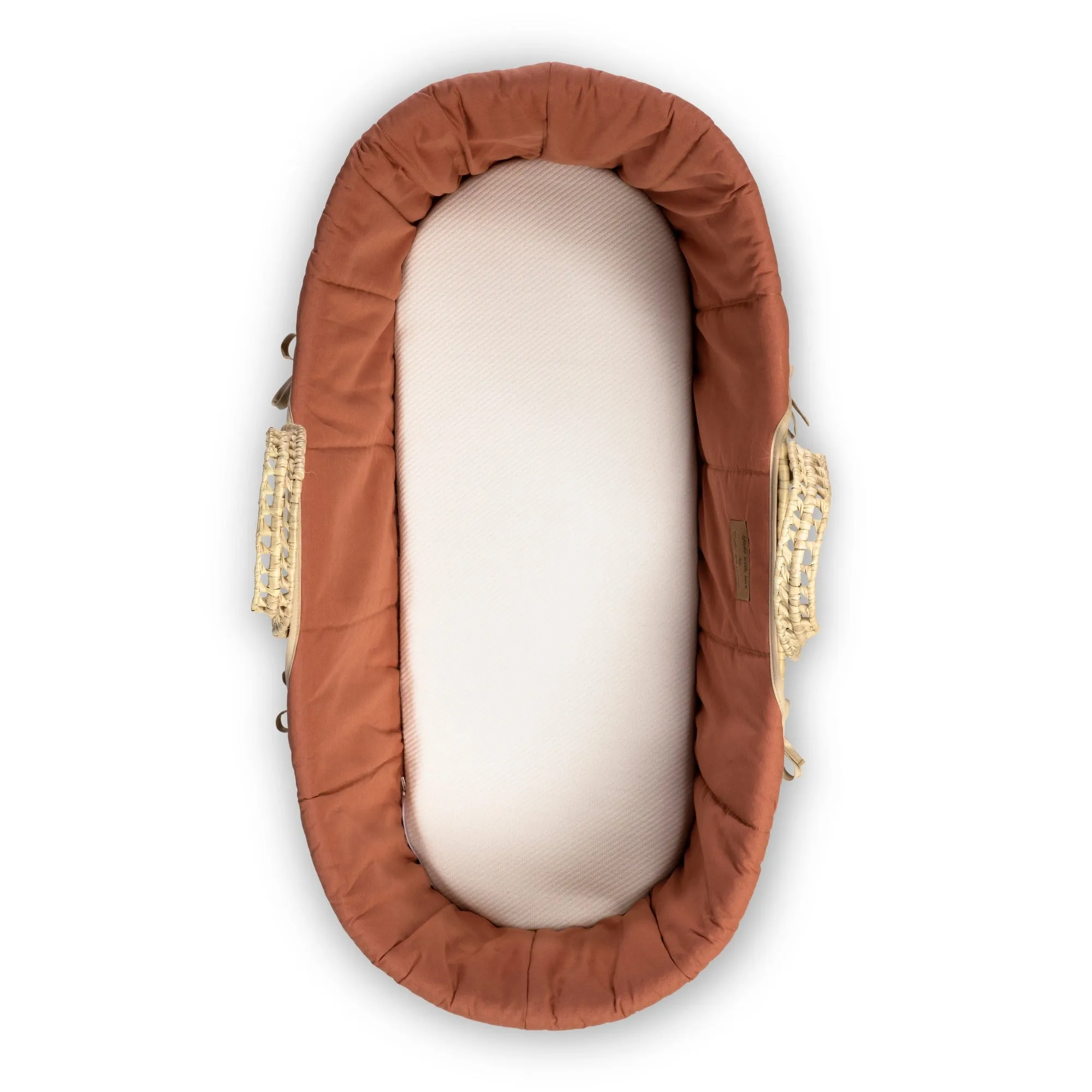 Clair-de-lune Organic Palm Moses Basket Rust Orange