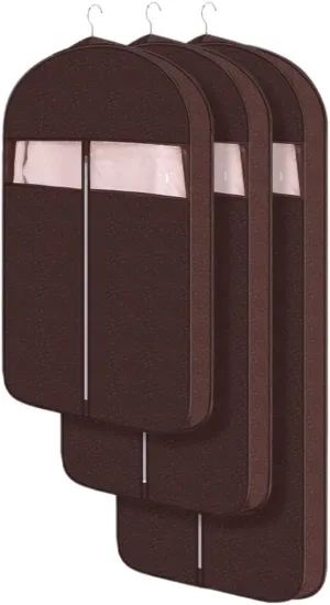Clothes Cover 3 Pack Garment Bags for Travel Garment Bag Clothes Closet Storage Hanging Travel Suit Bags (Color : A, Size : 3 Pack)
