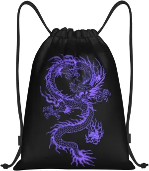 Cool Dragons Drawstring Bags Sports Bags Drawstring Backpack for Women Men Beach Yoga Swimming