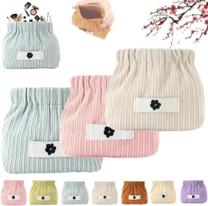 Corduroy Elastic Storage Bag, Hair Tie Organizer, Makeup Bag, Mini Pouch (3PCS-5)
