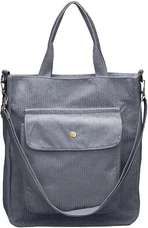 Corduroy Tote Bag Women Shoulder Bags Casual Top Handle Bag Ladies Handbags Canvas Beach Tote
