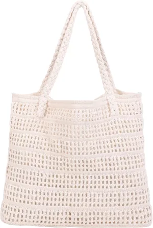 Crochet Bags for Women Summer Beach Tote Bag Large Capacity Shoulder Bag Aesthetic Hobo Bag Knit Bag Hippie Bag
