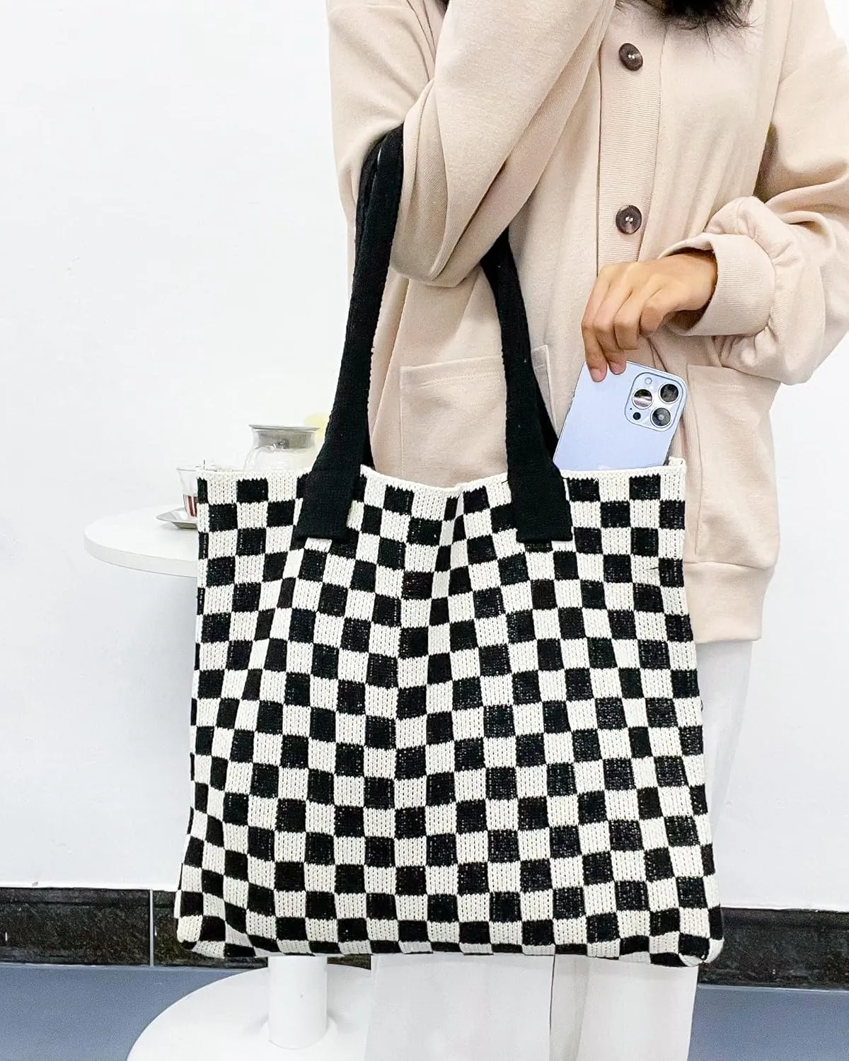 Crochet Bags for Women Summer Beach Tote Bag Large Capacity Shoulder Bag Aesthetic Hobo Bag Knit Bag Hippie Bag