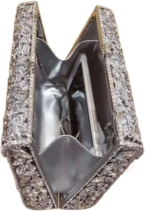 Crystal Jewelry Bag Wedding Party Cocktail Ladies Gift(D)