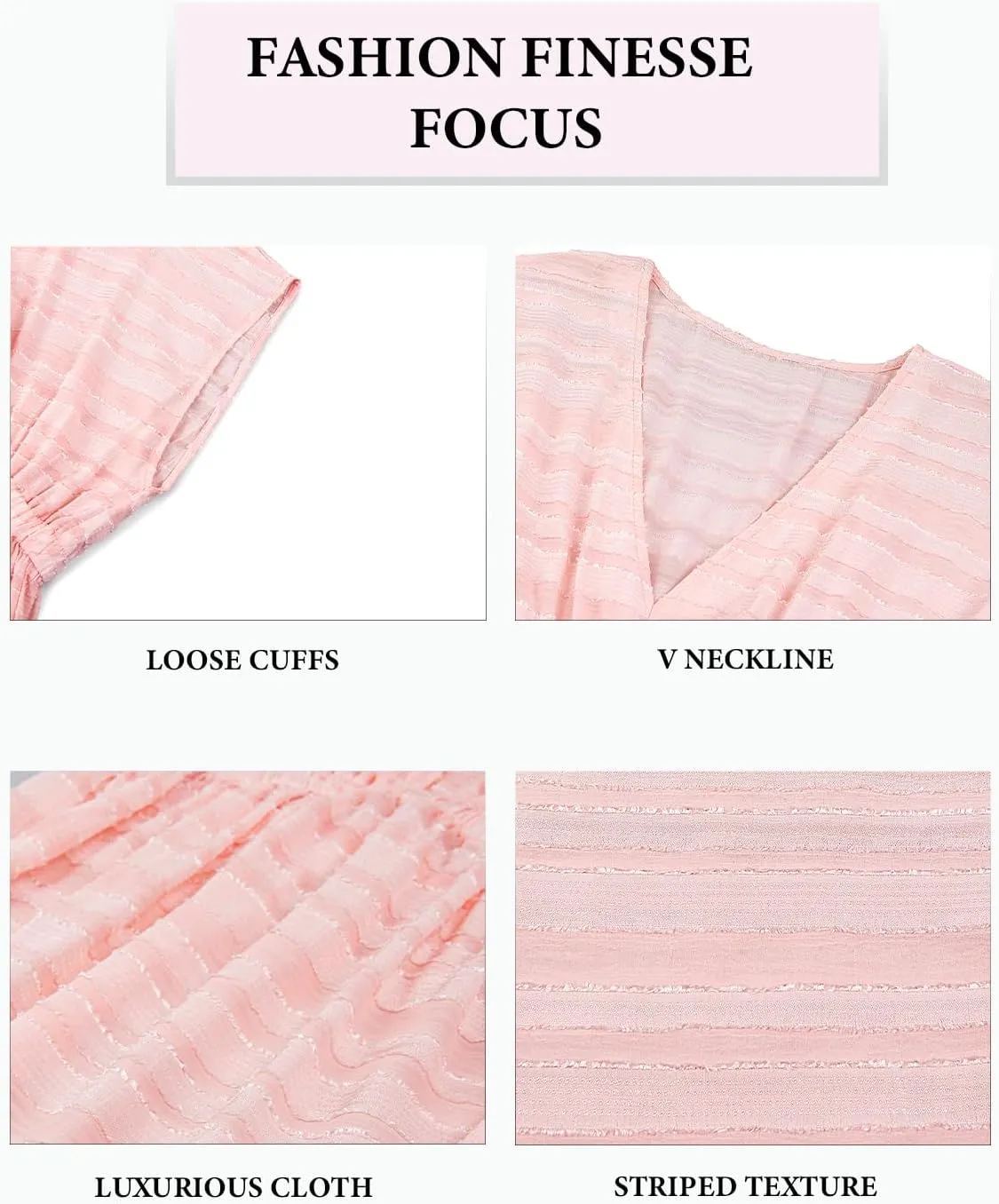 CUPSHE Women's Swim Cover Up Dress V Neck Textured Striped Short Sleeve Cover Ups Casual Beach Summer