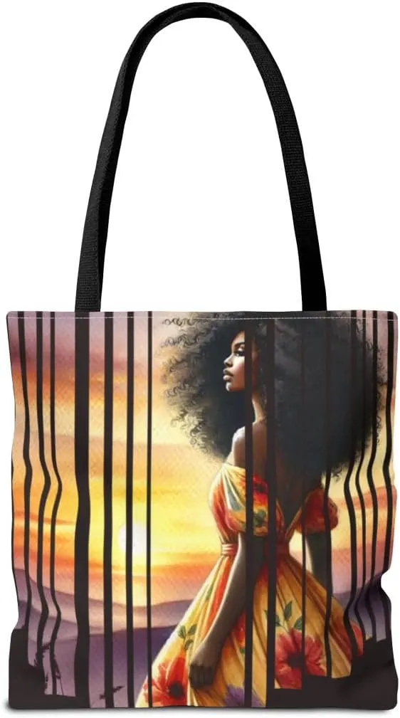 Customizable Tote Bags for Women-Aesthetic African American Style, Personalized & Custom Name or Text Tote