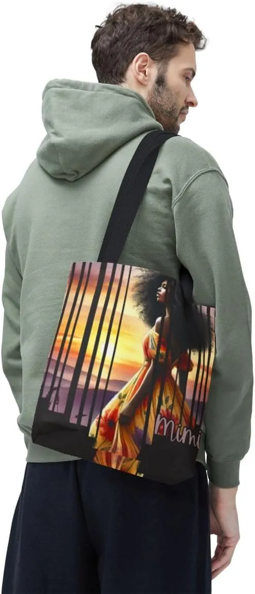 Customizable Tote Bags for Women-Aesthetic African American Style, Personalized & Custom Name or Text Tote
