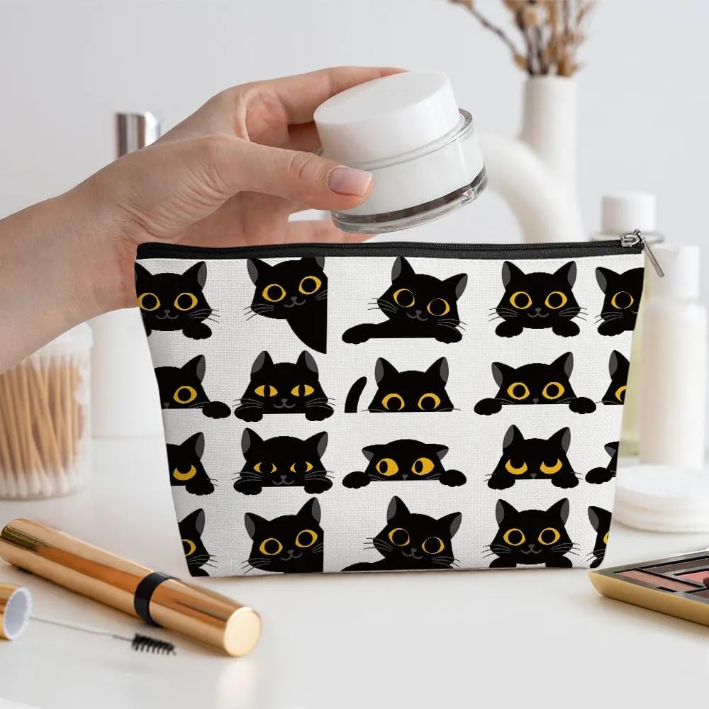 Cute Cat Mom Gifts, Makeup Bag, Funny Cosmetic Bag Cat Gifts for Women, Cats Lover Gift for Sister Girls Bestie Birthday Nurse Mothers Day Friendship Travel Toiletry Bags
