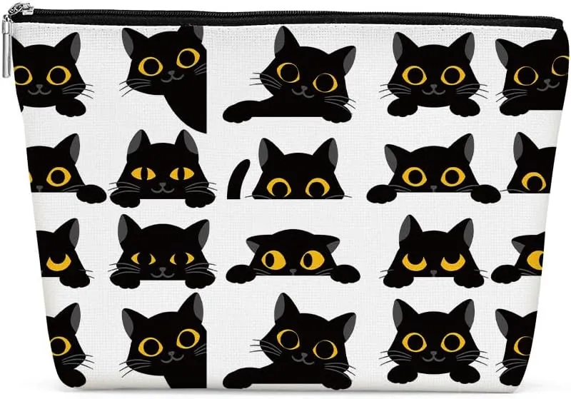 Cute Cat Mom Gifts, Makeup Bag, Funny Cosmetic Bag Cat Gifts for Women, Cats Lover Gift for Sister Girls Bestie Birthday Nurse Mothers Day Friendship Travel Toiletry Bags