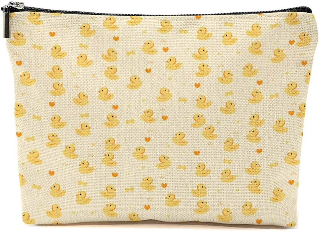 Cute Duck Makeup Bag Duck Lover Gifts for Girls Animal Lovers Duck Owner Women Sister Mother Duck Theme Travel Accessories Bag Mothers Day Christmas Birthday Gift Ideas Friendship Appreciate Gifts