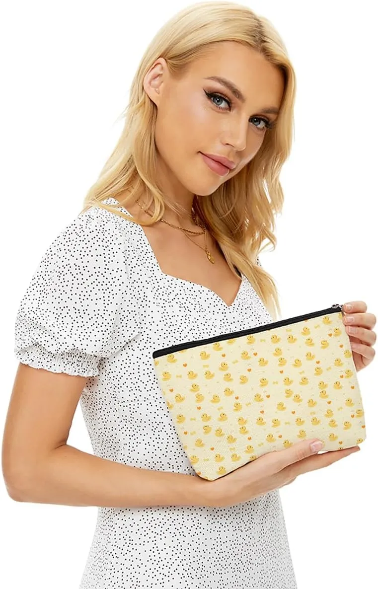Cute Duck Makeup Bag Duck Lover Gifts for Girls Animal Lovers Duck Owner Women Sister Mother Duck Theme Travel Accessories Bag Mothers Day Christmas Birthday Gift Ideas Friendship Appreciate Gifts