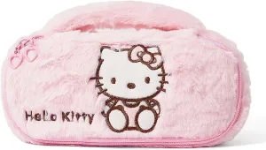 Cute Plush Makeup Bag Travel Toiletry Organizer Cosmetic Pouch with Handle for Cosmetics Brushes Toiletry Jewelry