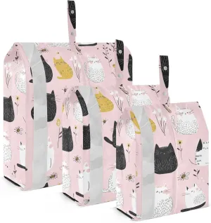 Daisy and Cat Peach 3 Set Travel Packing Cubes For Suitcases With Zipper Garment Bag Closet Storage Small Travel Bag Luggage Accessory