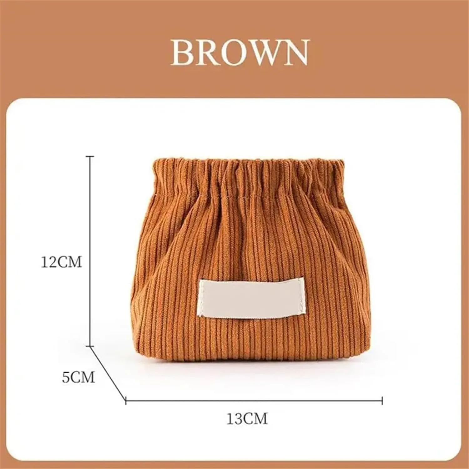 Dawncog Cosmetic Pouch, Corduroy Elastic Hair Tie Organizer, Shrapnel Portable Pouch, Corduroy Elastic Storage Bag, Dawncog Makeup Bag, Mini Makeup Pouch for Purse (3PCS-2)