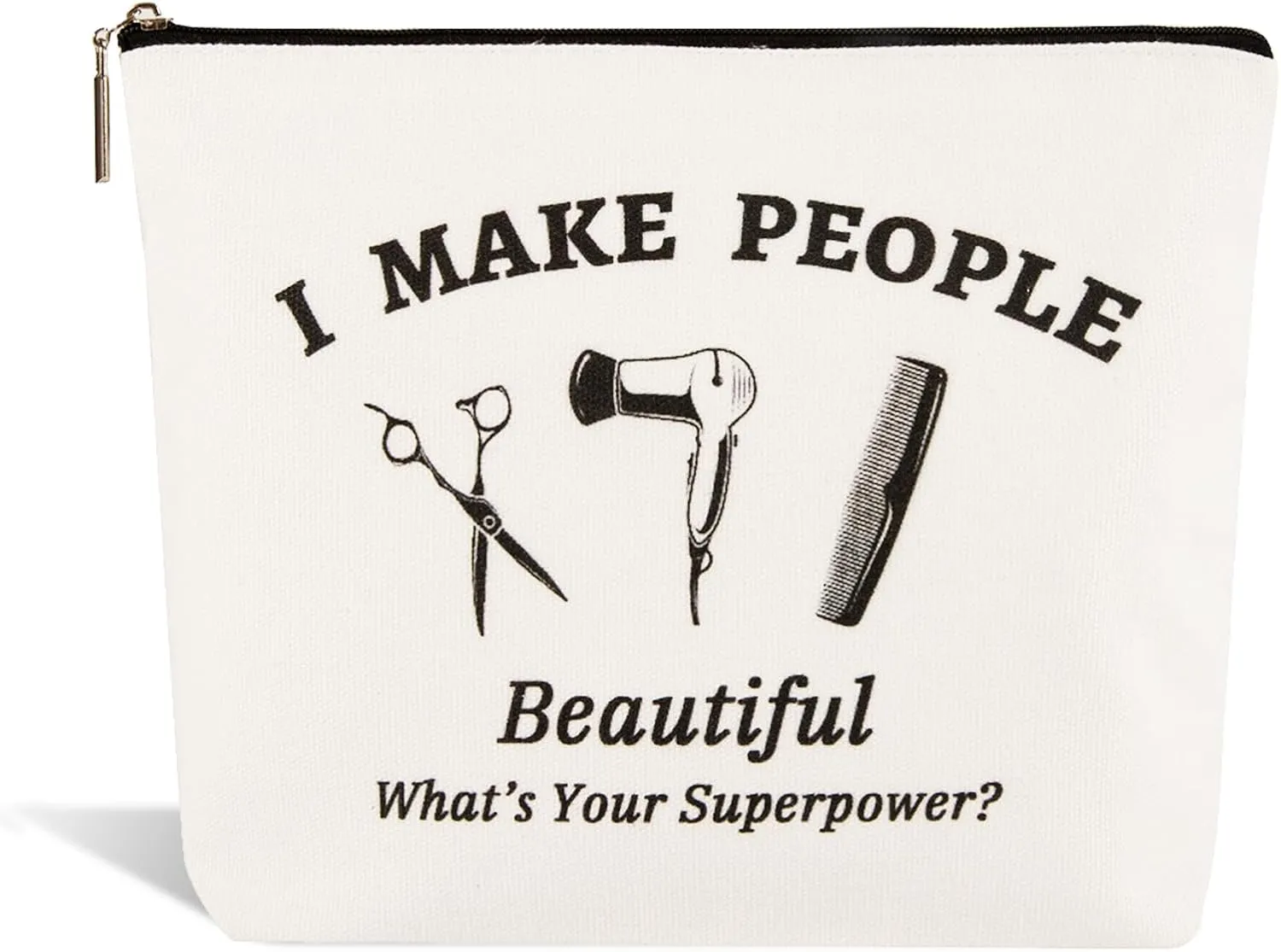 Degpum Hairdresser Hair Stylist Gift Makeup Bag Barber Hairdresser Gift Appreciation Thank You Birthday Christmas Thanksgiving Gift for Barbers Travel Makeup Pouch