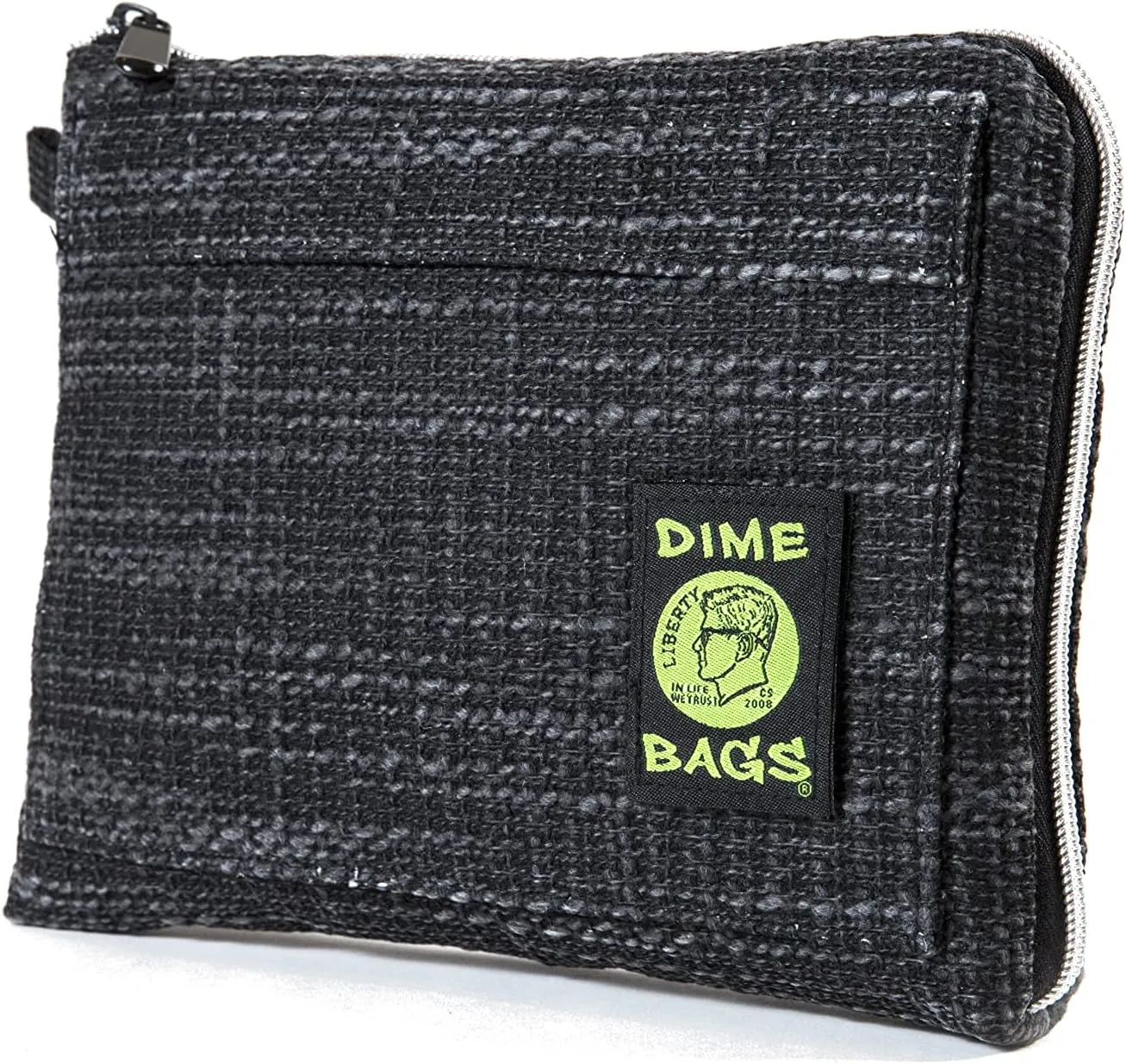 DIME BAGS Padded Pouch  Smell Proof Protective Case with Padded Interior, Durable Hemp-Polyester Fabric, Heavy-Duty Zippers & Interchangeable Patch, Travel & Storage for Fragile Items