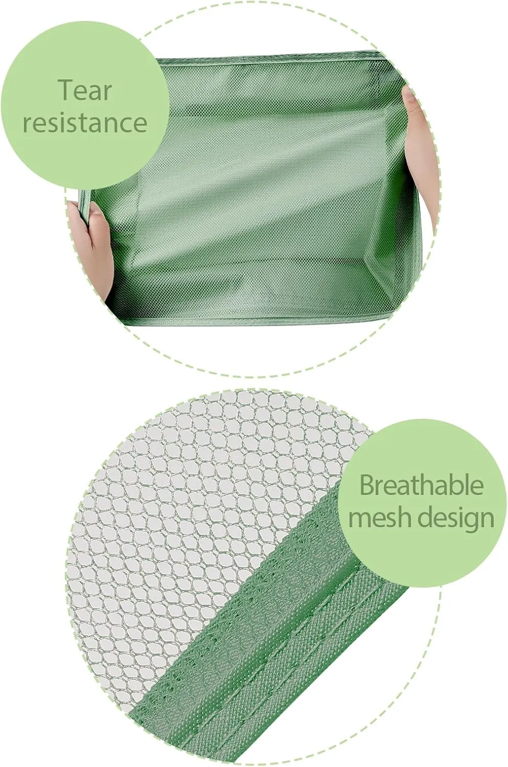 DIMJ Packing Cubes for Travel - 8 Set Travel Packing Cubes Lightweight Luggage Organizer Bags, Travel Cubes for Packing with Large Toiletries Bag for Clothes Shoes Cosmetics Toiletries (Matcha Green)