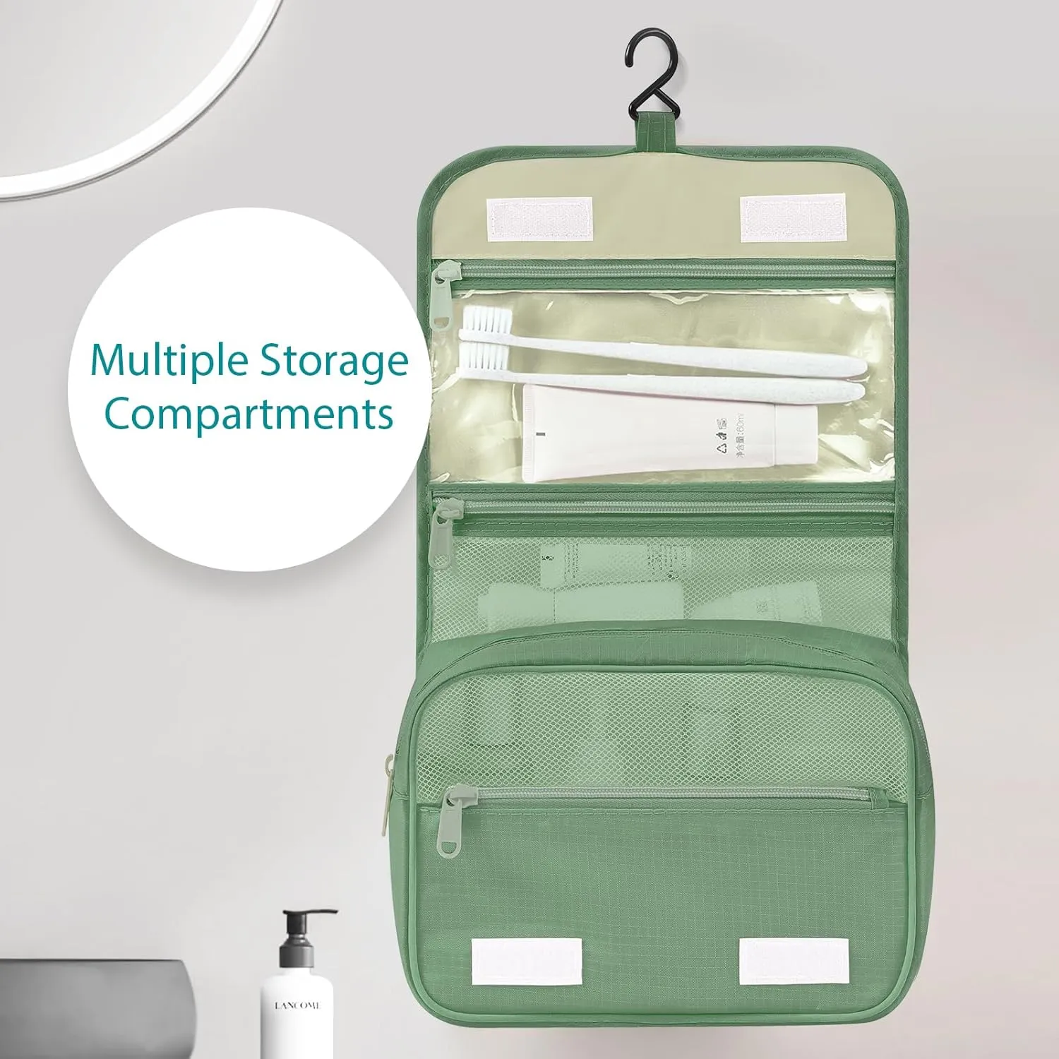 DIMJ Packing Cubes for Travel - 8 Set Travel Packing Cubes Lightweight Luggage Organizer Bags, Travel Cubes for Packing with Large Toiletries Bag for Clothes Shoes Cosmetics Toiletries (Matcha Green)