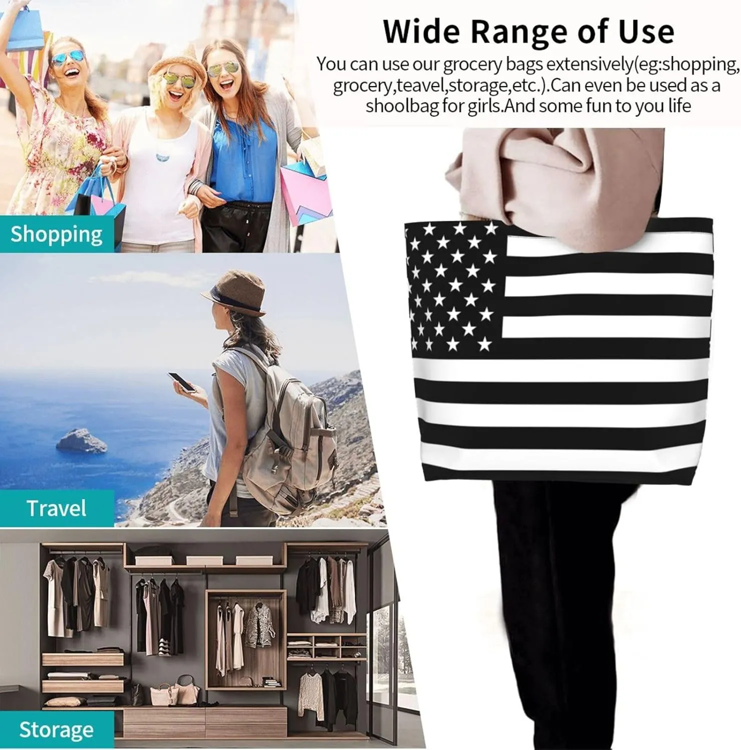 Dirt Track Lights Flag Motocross Women's Tote Bag Large Capacity Single Shoulder Bags Handbag for Shopping Work