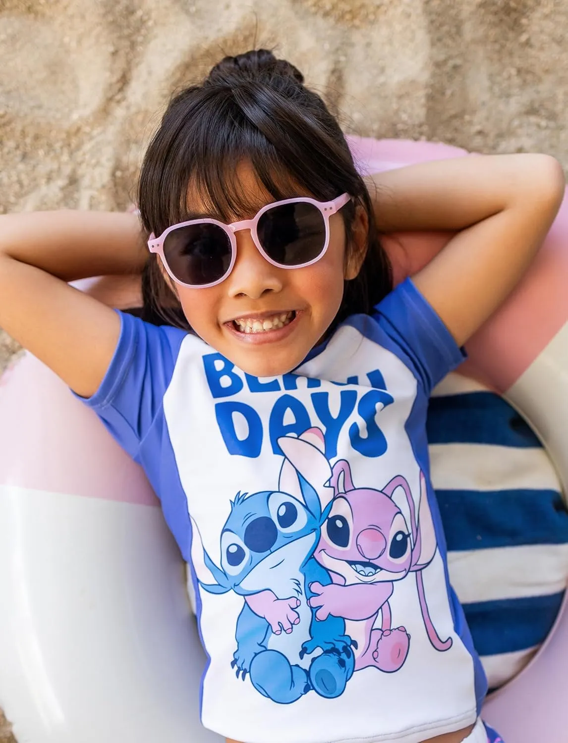 Disney Frozen Elsa Princess Girls Two Piece UPF 50  Protection Quick-Dry Short Sleeve Swim Sets Rashguard Bathing Suit