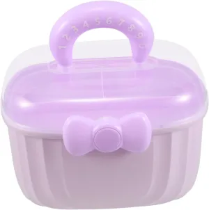 Double Layered Makeup Bag Cosmetic Storage Box Handle Portable Jewelry Organizer for Women
