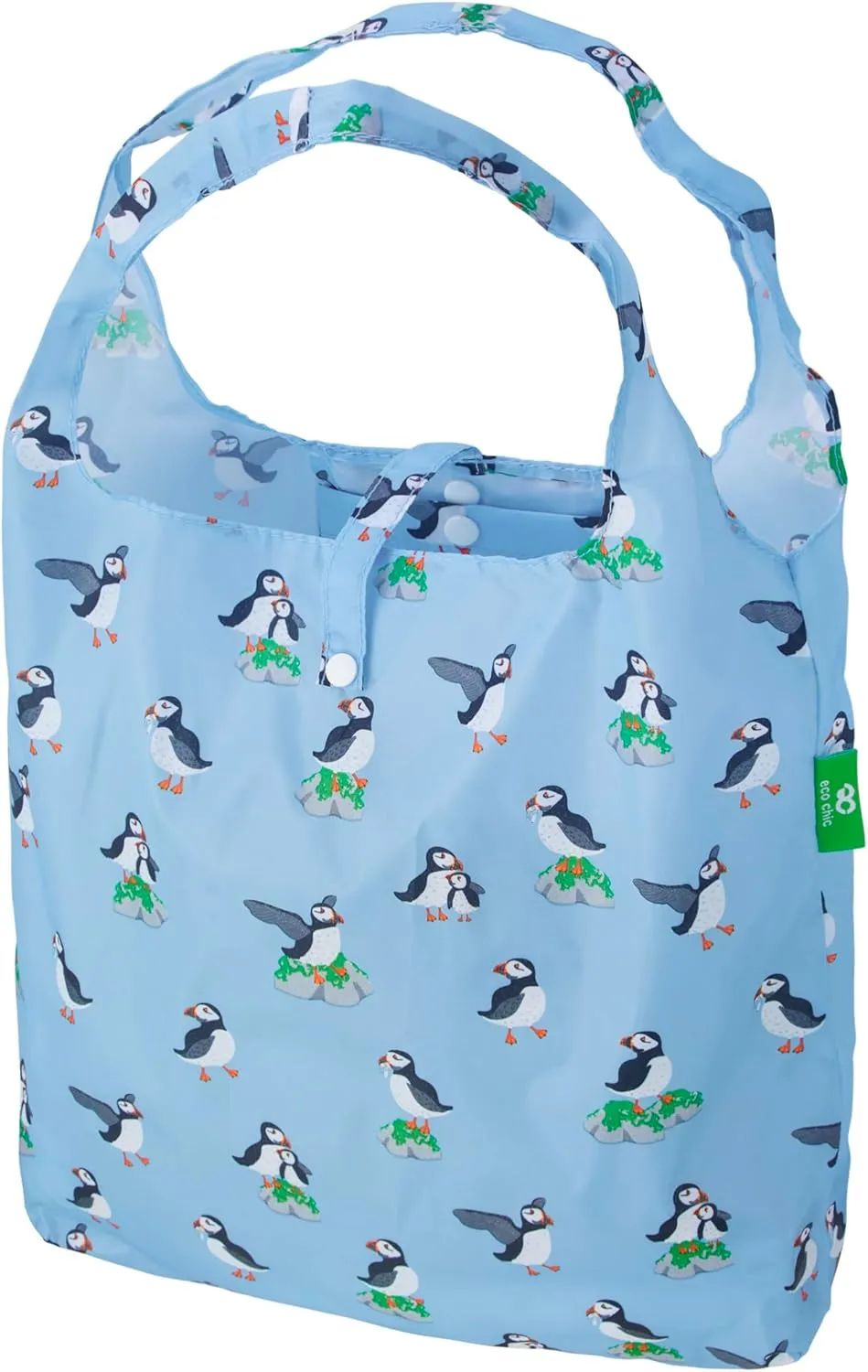 ECO CHIC Foldable Reusable Grocery Bags - Lightweight, Recycled & Reusable Shopping Bag - Waterproof Packable Tote