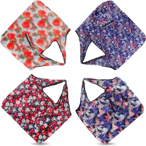 ECO CHIC Foldable Reusable Large Recycled Grocery Bags Lightweight Shopping Tote Bags with Storage Pouch - Collection of 4 bags