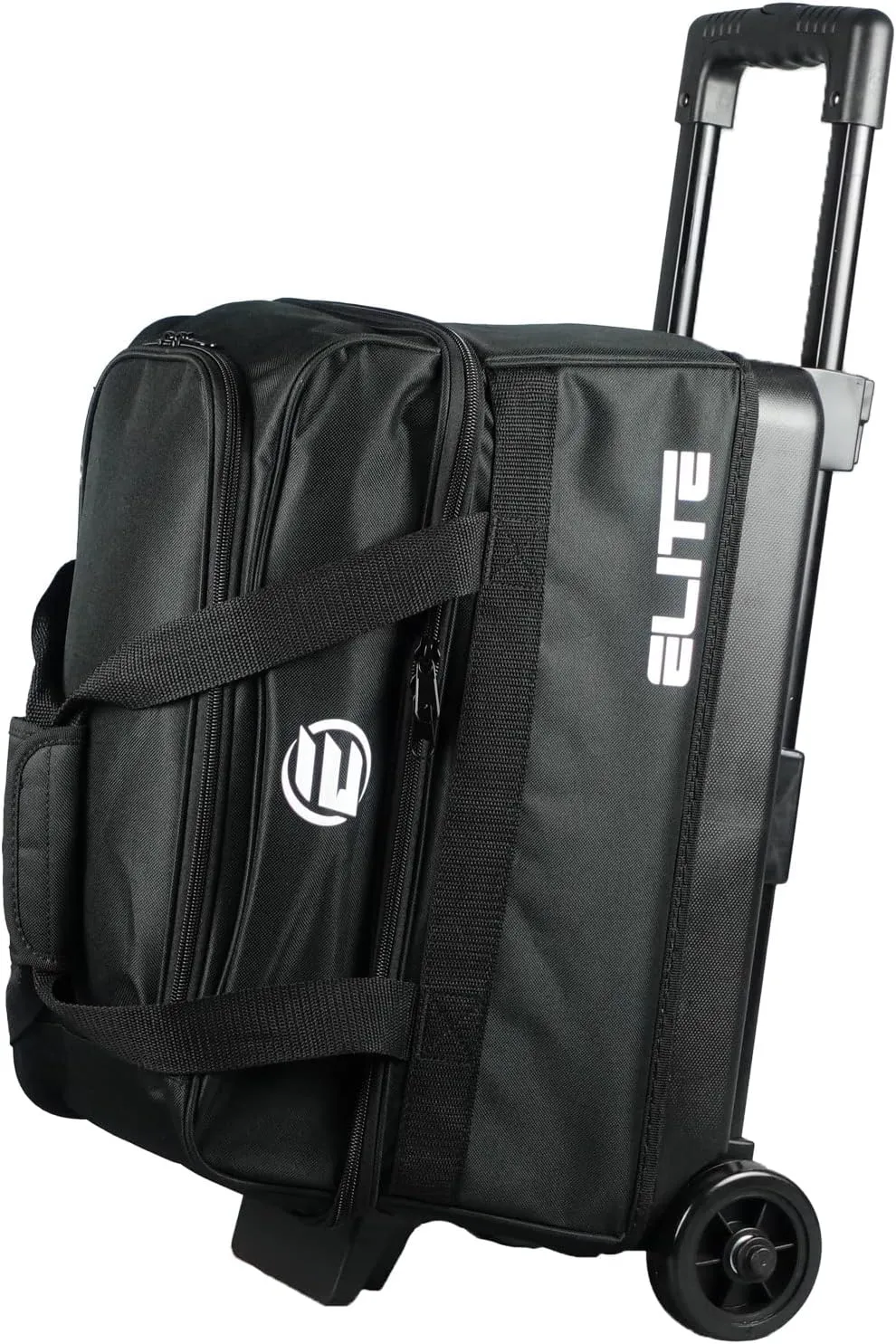 ELITE Basic Bowling Bag Double (2) Ball Roller with Rolling Wheels