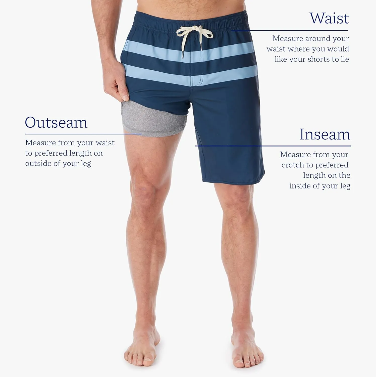 Fair Harbor The Anchor  Mens Swimsuits with BreezeKnit Liner, 8-inch Inseam  Anti- Chafe, Performance Swim Trunks