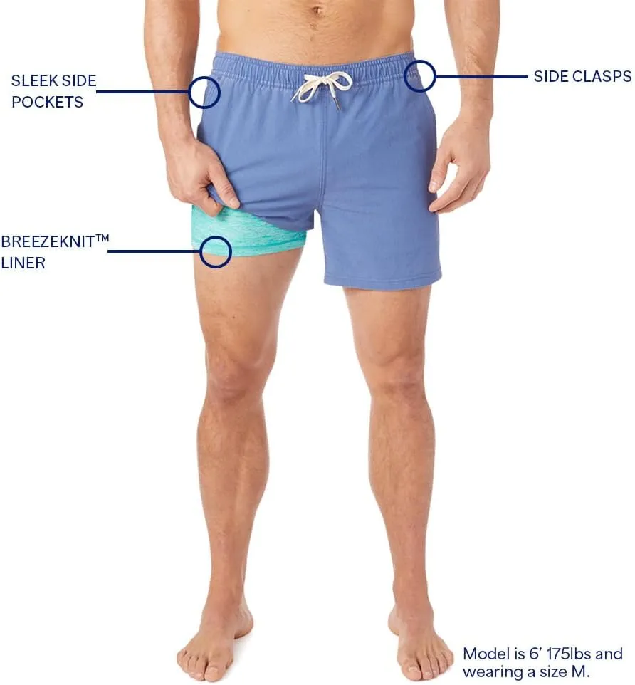Fair Harbor The Bungalow Trunk  Men's Swim Suits with Liner, 5-inch Inseam  Anti-Chafe, Relaxed-fit Swim Trunks