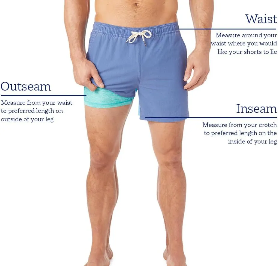 Fair Harbor The Bungalow Trunk  Men's Swim Suits with Liner, 5-inch Inseam  Anti-Chafe, Relaxed-fit Swim Trunks
