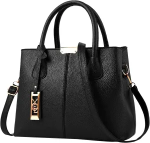 Fashion Handbag Simple Bag Large Capacity One Shoulder Women Bags Messenger Bags Canvas Vintage (Black, One Size)