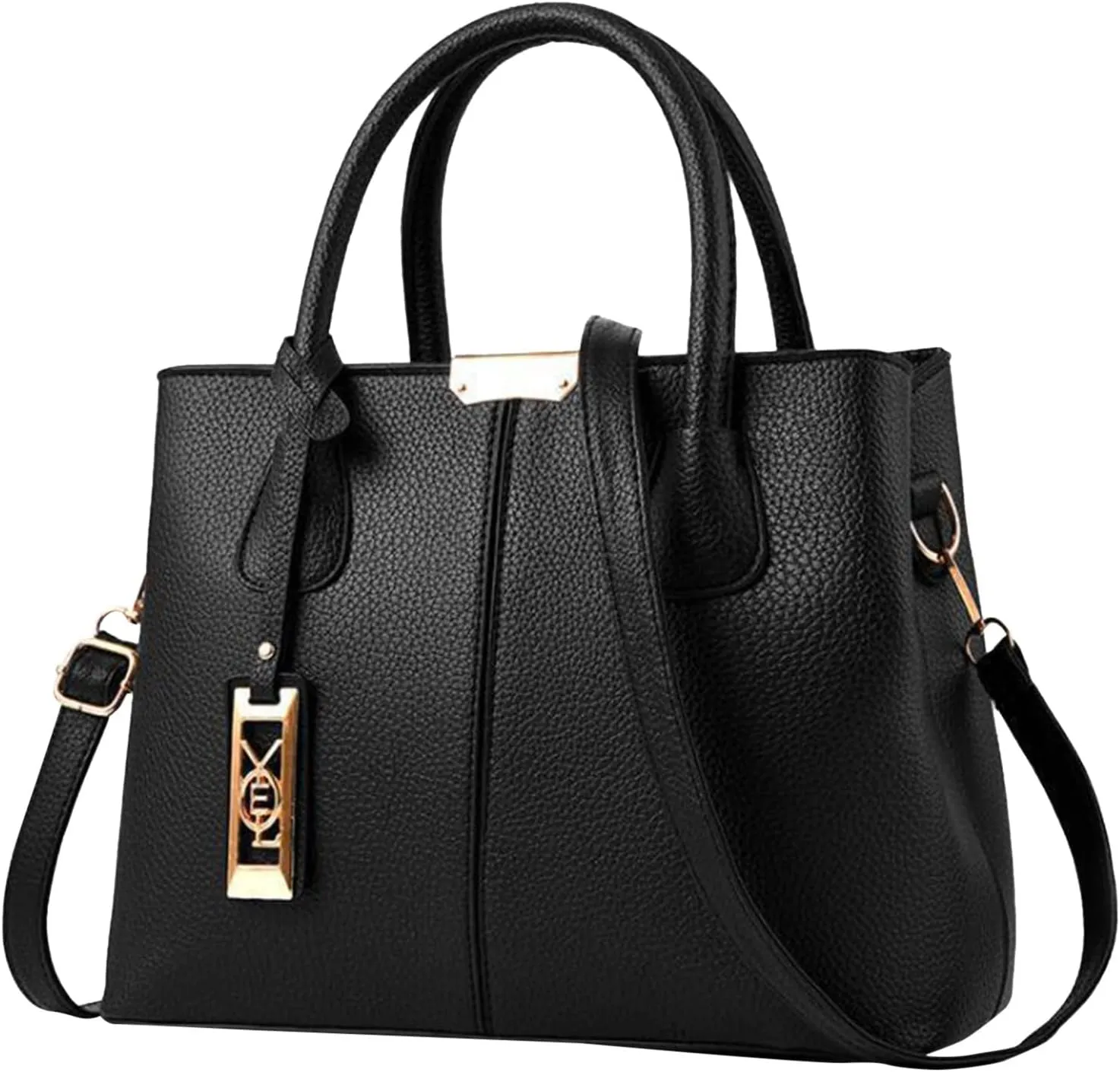 Fashion Handbag Simple Bag Large Capacity One Shoulder Women Bags Messenger Bags Canvas Vintage (Black, One Size)