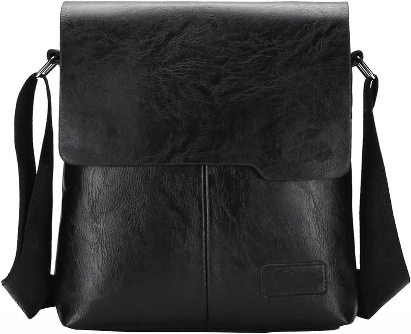 Fashion Men Shoulder Bag Trend Leather Bags Briefcase Clutch Backpack Vertical Trend Crossbody Bag (Black, One Size)