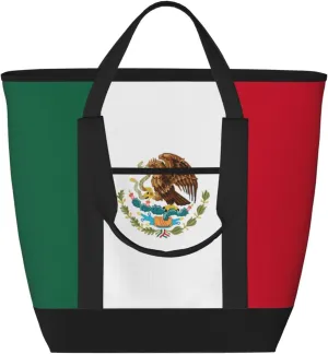 Flag of Mexico Women's tote bags and reusable women's beach bags are suitable for travel insulation and cooling bags.