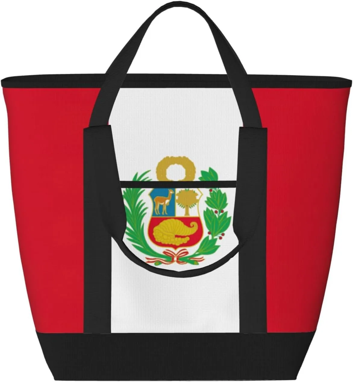 Flag of Peru Women's tote bags and reusable women's beach bags are suitable for travel insulation and cooling bags.