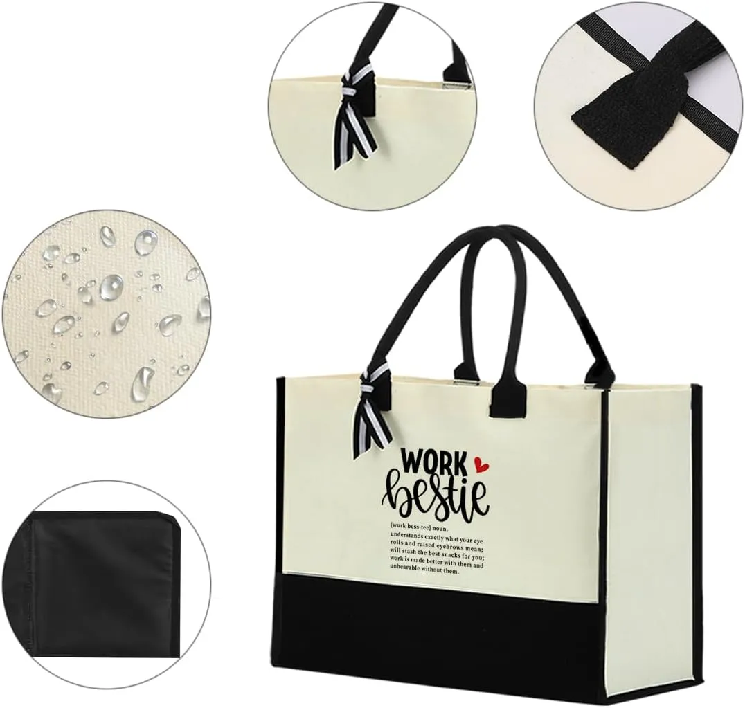 Friendship Gifts Work Besties Soul Sister Gifts for Women, Thank You Gifts Waterproof Tote Bag Beach Bag, Sunshine Gifts