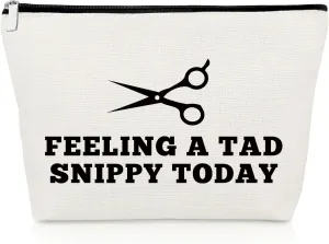 Funny Hairdresser Appreciation Gifts Hair Stylist Makeup Bag Thank You Gifts for Hair Dresser Salon Hairstylist Christmas Birthday Cosmetology Graduation Present for Barber Travel Cosmetic Pouch